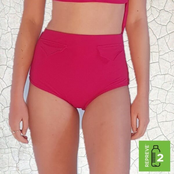 girls torso pic with pink high waist bikini bottom